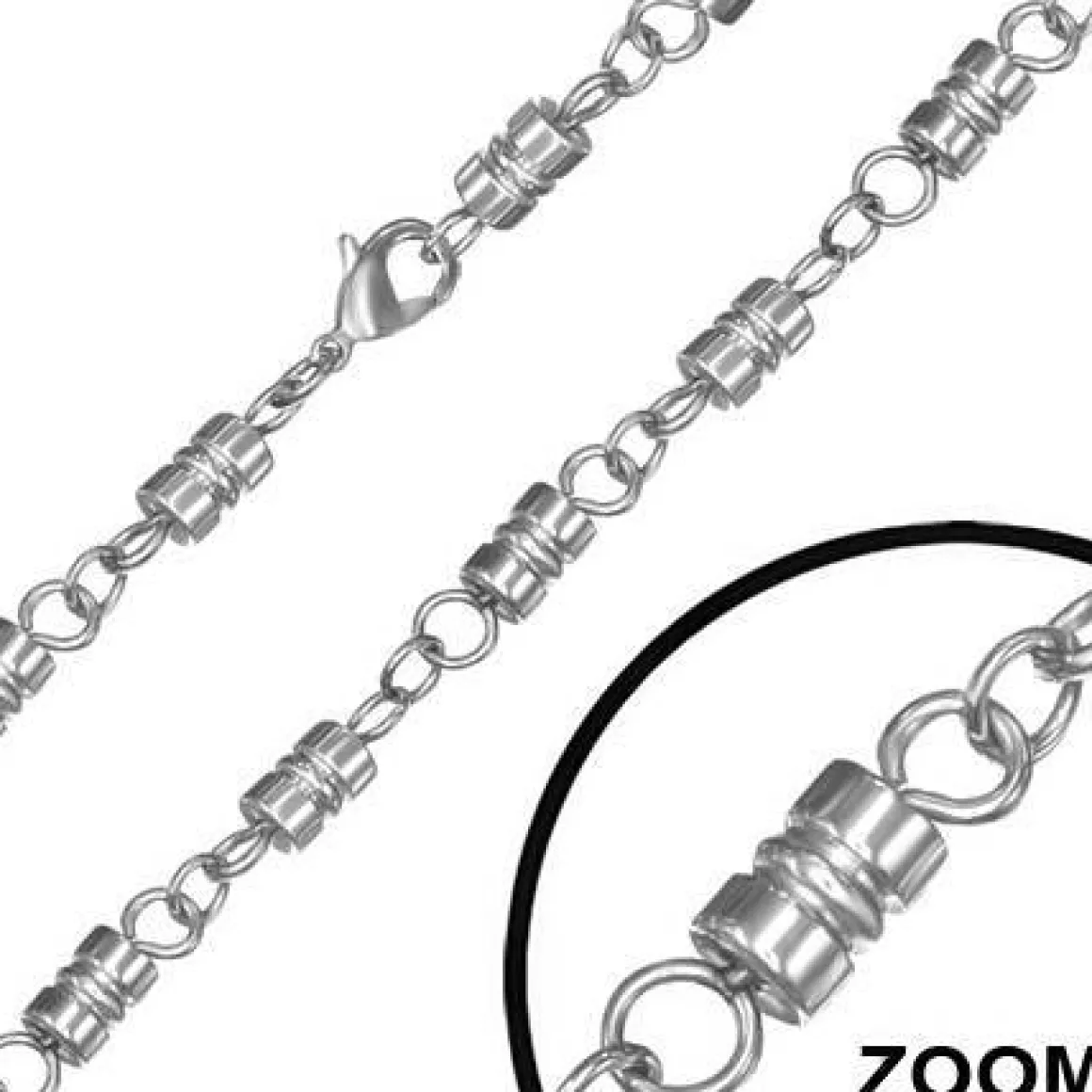 Rustfri stål kæde 56 cm. (6 mm)