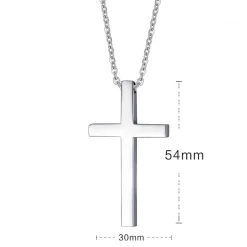 Simple stålkors med kæde.