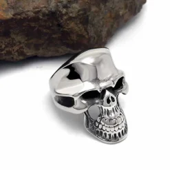 Skull biker ring i stål