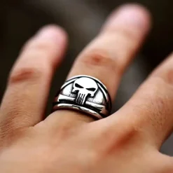 Skull Steel Warrior Ring – Rustfri Stål Herrering