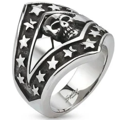 Skulls og stjerner "Biker ring"