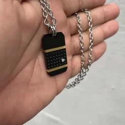 Sort Hank Halssmykke 316L