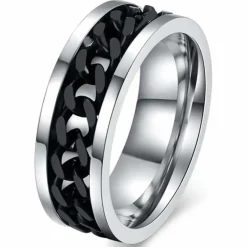 Sort Kæde herrering i stål.