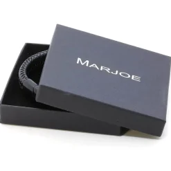 Sort Major læderarmbånd flet