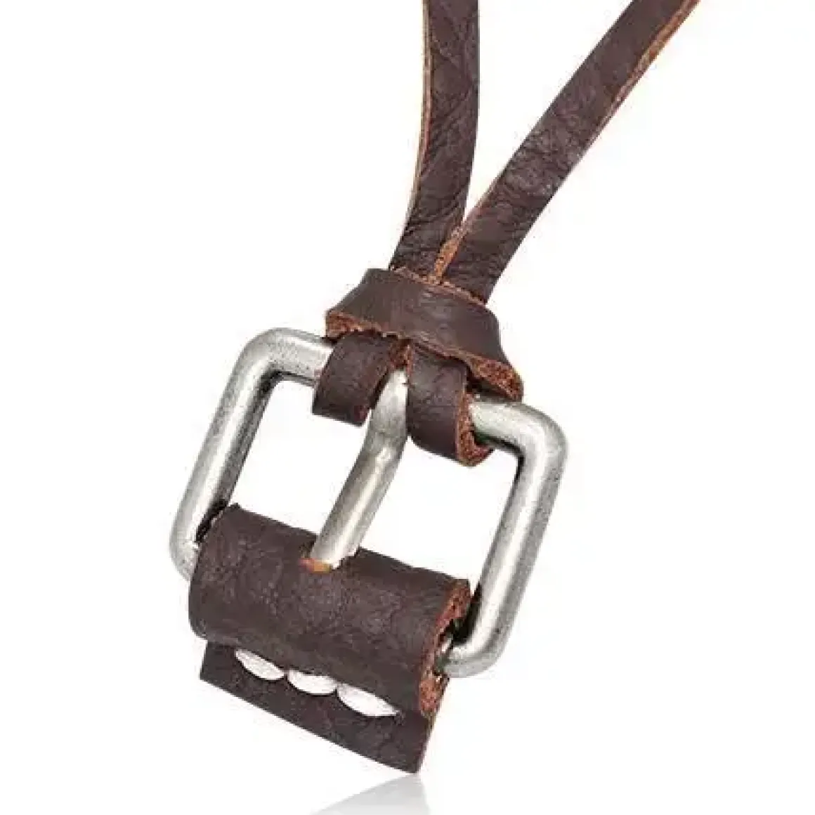 Spænde Læderhalskæde.