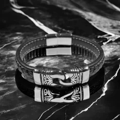 SPTZ Armbånd i Imt. læder og stål