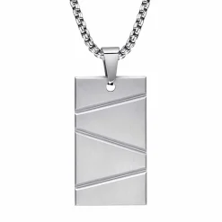 Stacie halssmykke i rustfri stål mat.