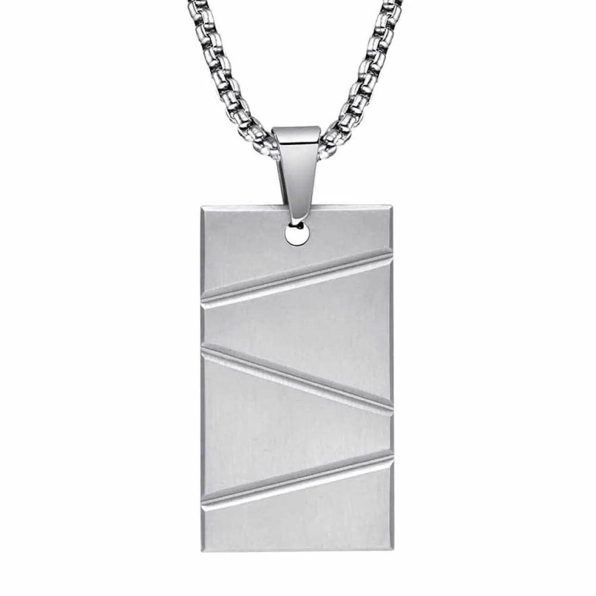 Stacie halssmykke i rustfri stål mat.