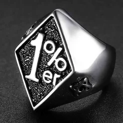 Steel 1% ring i Rustfrit stål.