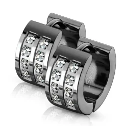 Steel bling and stone - Ørering Blackcoatet