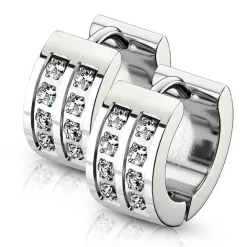 Steel bling and stone - Ørering