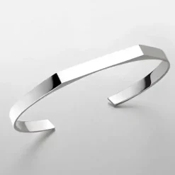 Steel Edge Bangle – Minimalistisk Herrearmbånd PVD belagt 18K (5 mm)