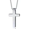 Steel korsmykke med kæde