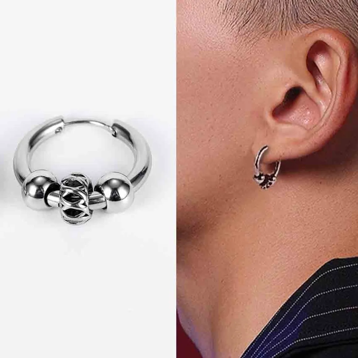 Stål ørering trible