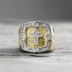 Stor flot ring PVD Gold