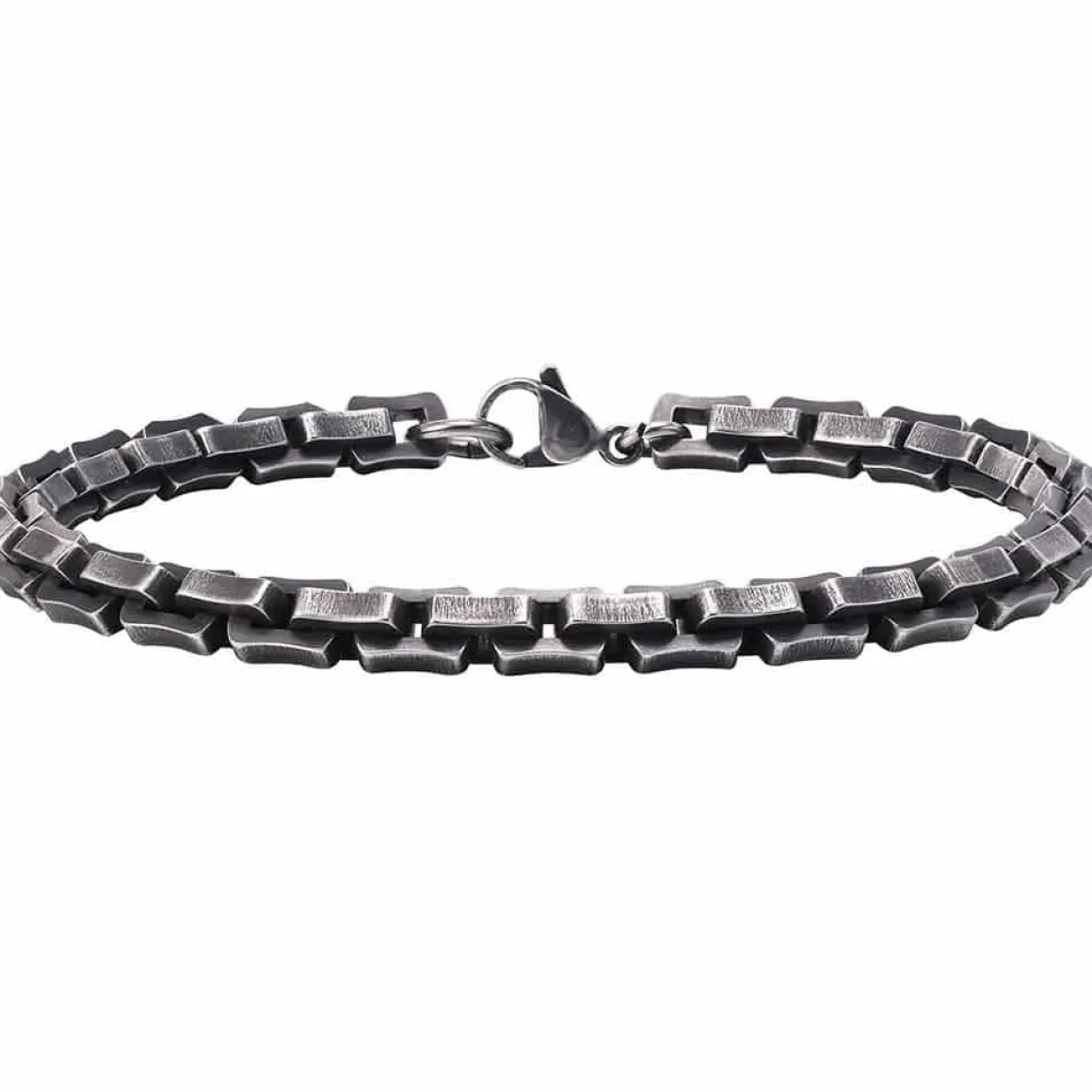 Taqua stålarmbånd vintage oxyderet 19cm