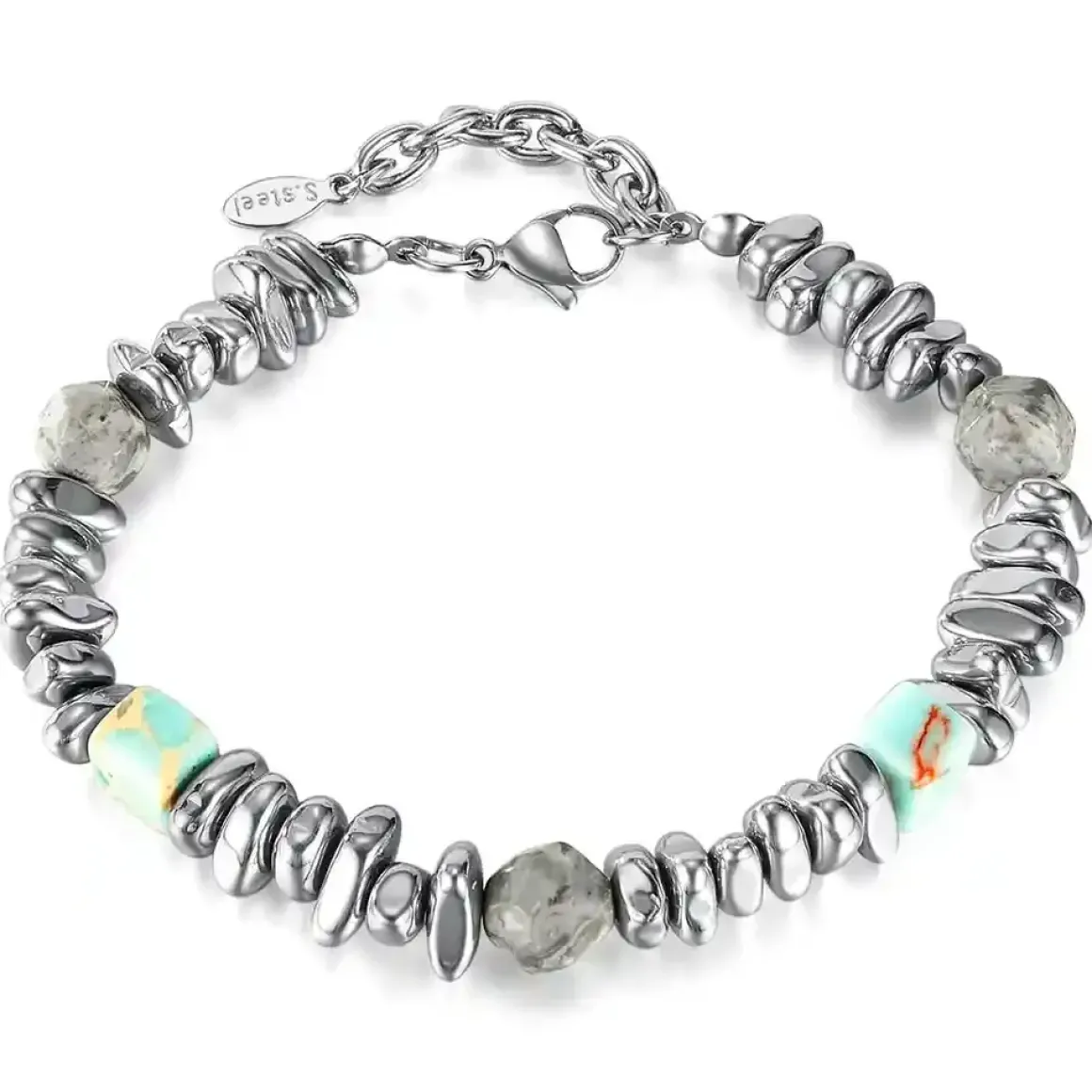 Tarz armbånd med hematit og natur