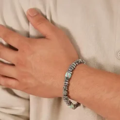 Tarz armbånd med hematit og natur