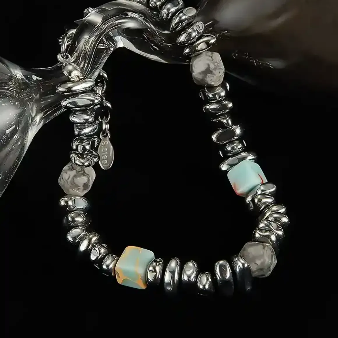 Tarz armbånd med hematit og natur