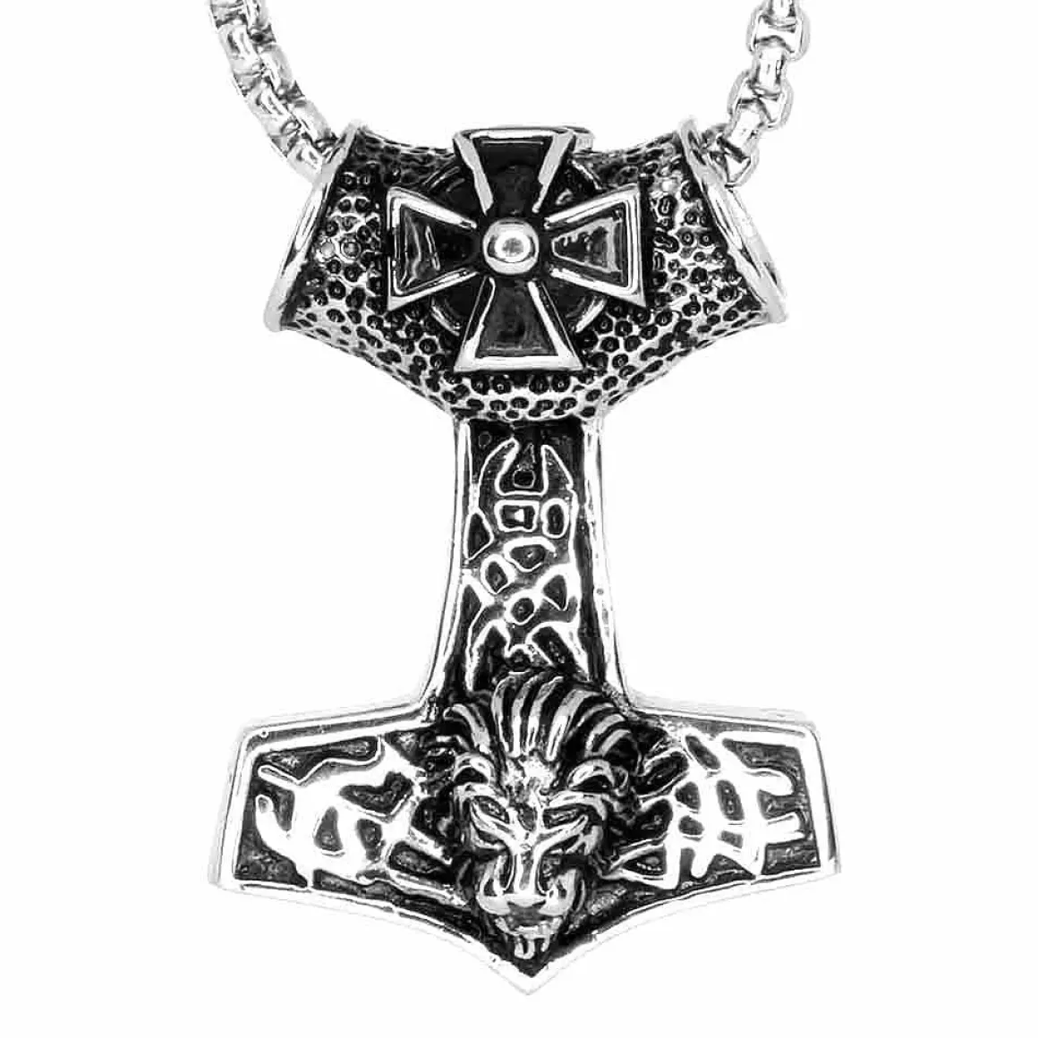 Thor og Ulv halssmykke i rustfri stål