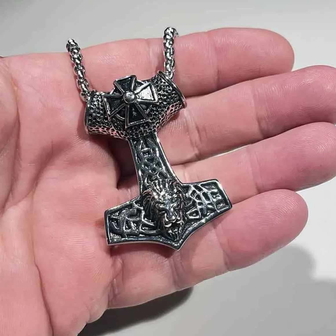 Thor og Ulv halssmykke i rustfri stål