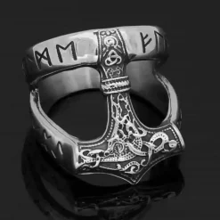 Thorshammer ring i rustfri stål