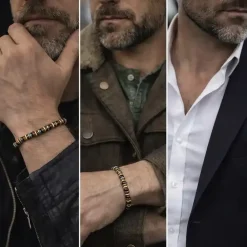 Tigereye og hæmatit armbånd 8mm