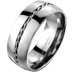 Titanium ring med kæde.