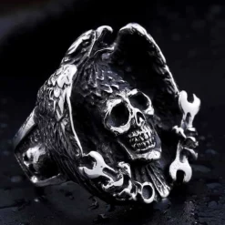 Tools skull herrering i mørk stål