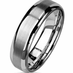 Trust tungstenring med glans og kant