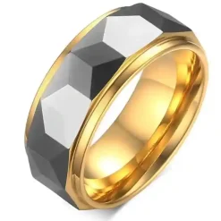 Tungsten ring med glimt.