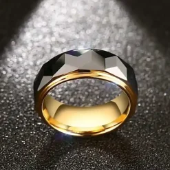 Tungsten ring med glimt.