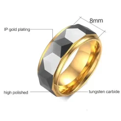 Tungsten ring med glimt.