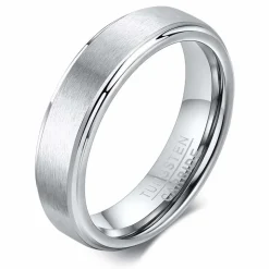 Tungstenring i 5mm bredde og matteret