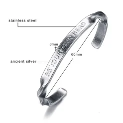 Tvistet Armbånd i oxy stål