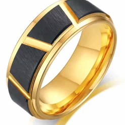 TXM Tungstenring mat forgyldt