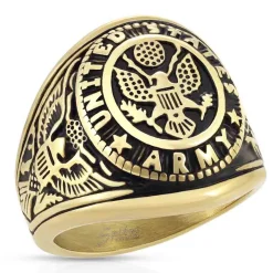 United State Army herrering i forgyldt stål