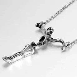 Vedhæng Skull med kæde