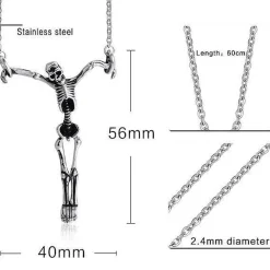Vedhæng Skull med kæde