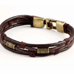 Vintage mørk brun armbånd Bronze