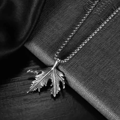 Weed halssmykke i rustfri stål