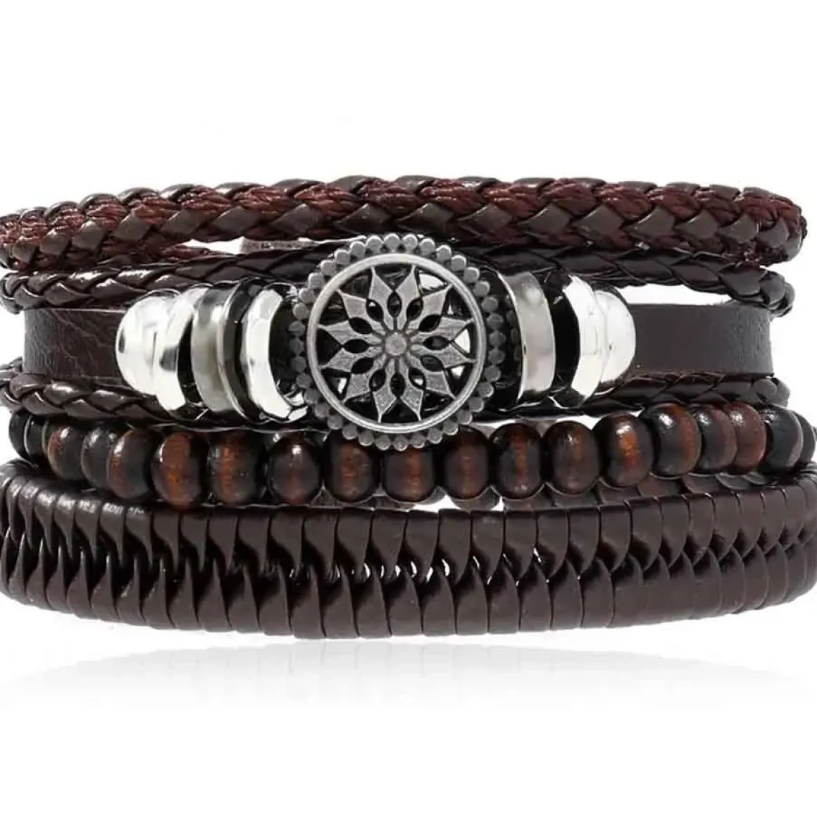 Wheel armbånd sæt brun.